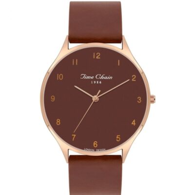 Mens STORM Watches Time Chain | Tc Stepney Leather Rg-Brown