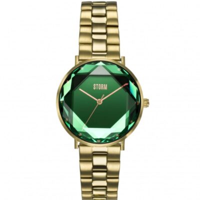 Womens STORM Watches Glass Genesis Range | Elexi Gold Lazer Green