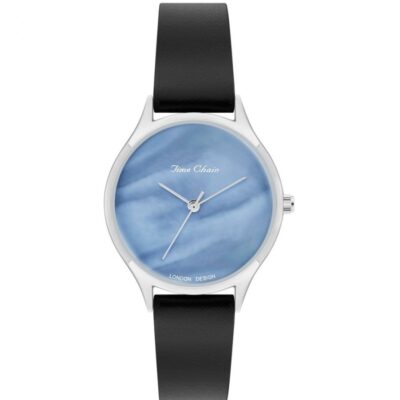 Womens STORM Watches Time Chain | Tc Poplar Pearl Leather Silver Grey