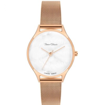 Womens STORM Watches Time Chain | Tc Poplar Pearl Mesh Rg-White