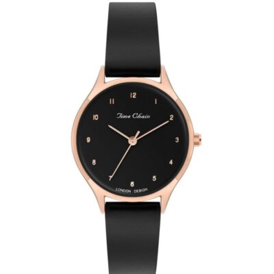 Womens STORM Watches Time Chain | Tc Poplar Leather Rg-Black