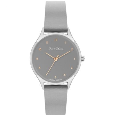 Womens STORM Watches Time Chain | Tc Poplar Leather Silver Grey