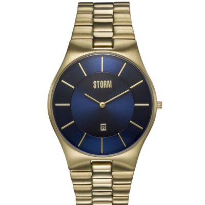 Mens STORM Watches Ultraslim Range | Slim-X Xl Gold Blue