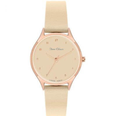 Womens STORM Watches Time Chain | Tc Poplar Leather Rose Gold