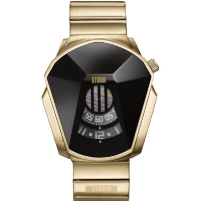 Mens STORM Watches Glass Genesis Range | Darth Gold Black