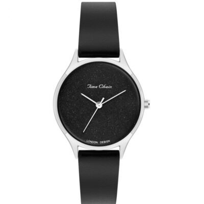 Womens STORM Watches Time Chain | Tc Poplar Shimmer Leather Black